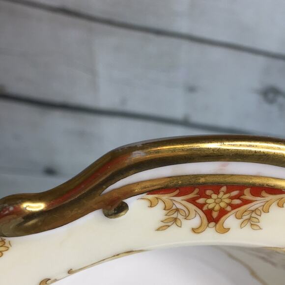 Vintage NORITAKE China 10 1/2" Oval Porcelain Vegetable Bowl Cardinal Gold Trim - Picture 10 of 10